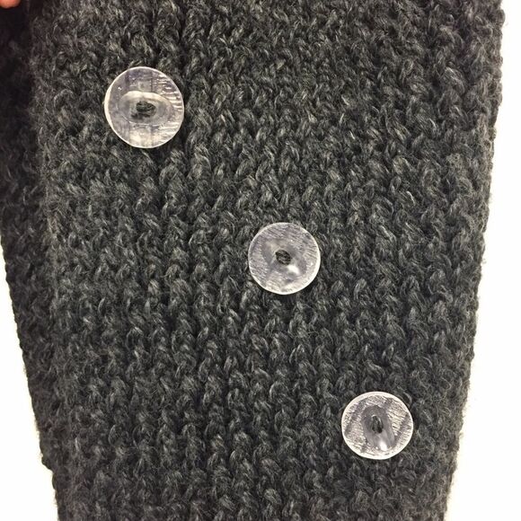 CHUNKY Knit Winter Infinity Scarf Dark Grey - Picture 2 of 3